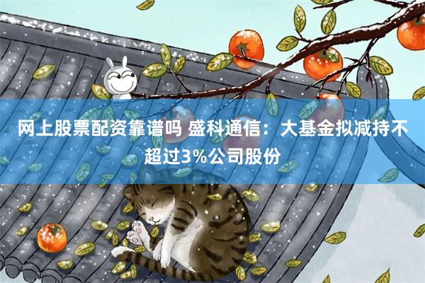 网上股票配资靠谱吗 盛科通信：大基金拟减持不超过3%公司股份