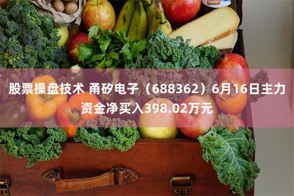 股票操盘技术 甬矽电子（688362）6月16日主力资金净买入398.02万元