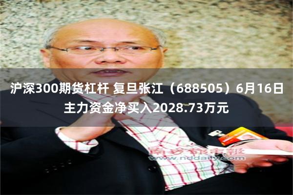 沪深300期货杠杆 复旦张江（688505）6月16日主力资金净买入2028.73万元