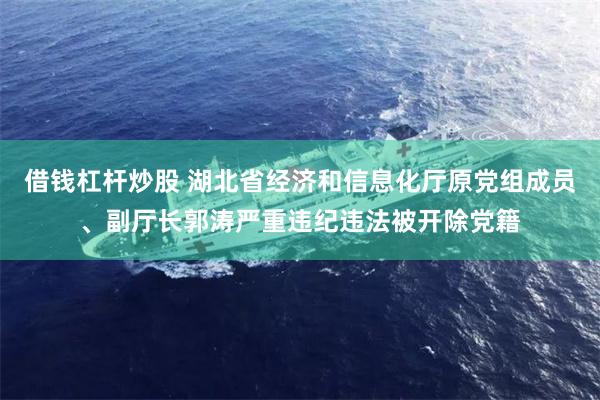 借钱杠杆炒股 湖北省经济和信息化厅原党组成员、副厅长郭涛严重违纪违法被开除党籍