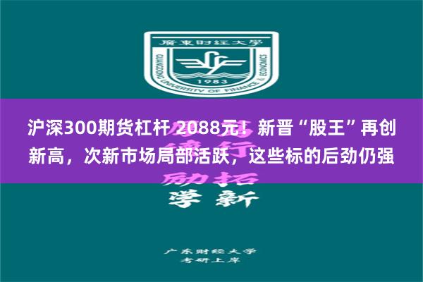 沪深300期货杠杆 2088元！新晋“股王”再创新高，次新市场局部活跃，这些标的后劲仍强