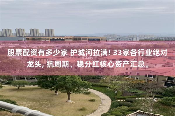 股票配资有多少家 护城河拉满! 33家各行业绝对龙头, 抗周期、稳分红核心资产汇总。