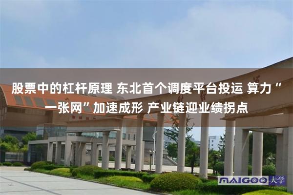 股票中的杠杆原理 东北首个调度平台投运 算力“一张网”加速成形 产业链迎业绩拐点