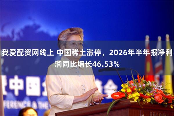我爱配资网线上 中国稀土涨停，2026年半年报净利润同比增长46.53%