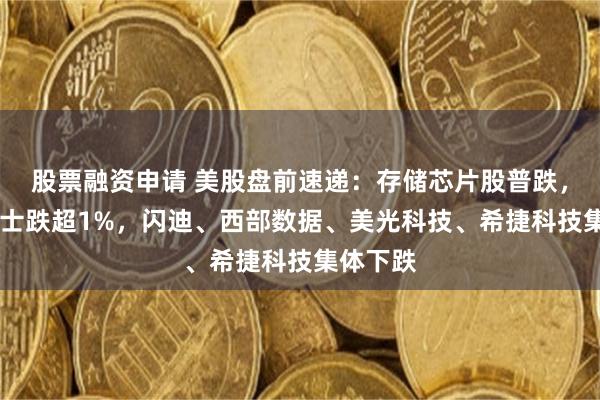股票融资申请 美股盘前速递：存储芯片股普跌，SK海力士跌超1%，闪迪、西部数据、美光科技、希捷科技集体下跌