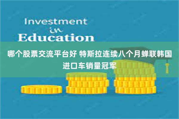 哪个股票交流平台好 特斯拉连续八个月蝉联韩国进口车销量冠军
